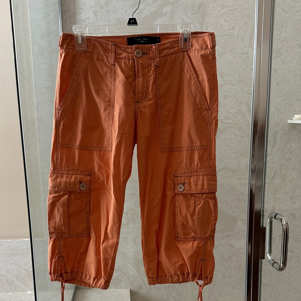 Vibrant Orange Cropped Pants